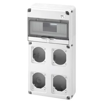 Q-DIN 10 MODULI IP65 CON 2 FLANGE IEC 16A + 2 IEC 16/32A - GEWISS GW68003N