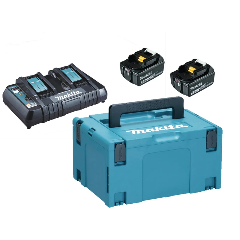 Pack Énergie MAKITA 18 V Li-Ion (2 batteries 6Ah + 1 chargeur duo avec MAKPAC 3