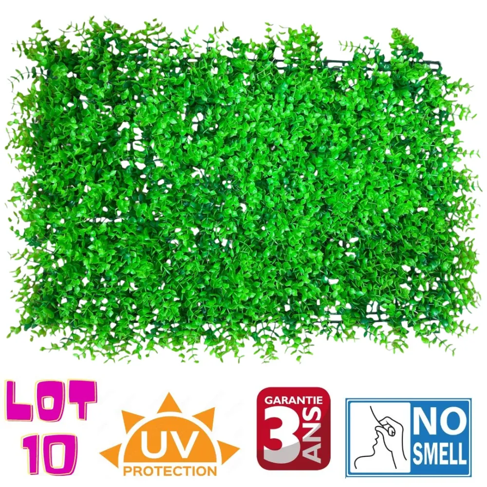Lot de 10 Panneaux décoratif 3D ALASKA - Mur végétal artificiel - 60*40cm pour mur intérieur
