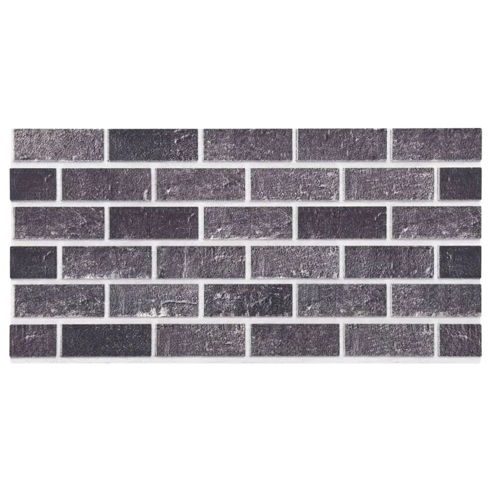 Panneaux muraux 3D au design de brique gris et noir 10 pcs EPS pour papier peint lourd