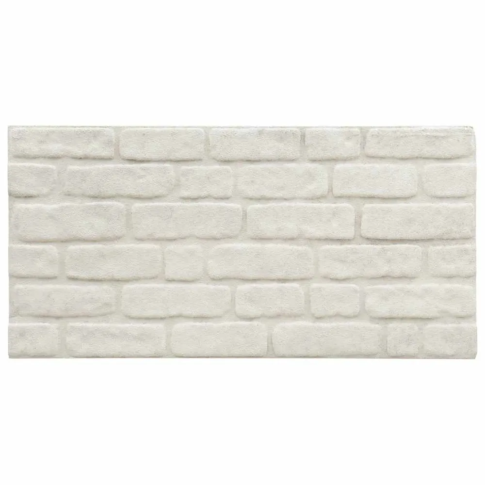 Papier peint intissé Panneaux muraux 3D avec design de brique blanc 10 pcs EPS