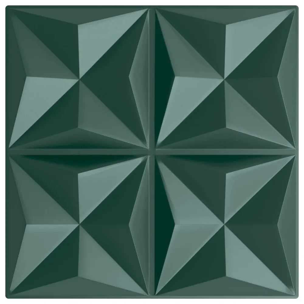 Professionnel Haute Adhérence Panneaux muraux 12 pcs vert 50x50 cm XPS 3 m² origami