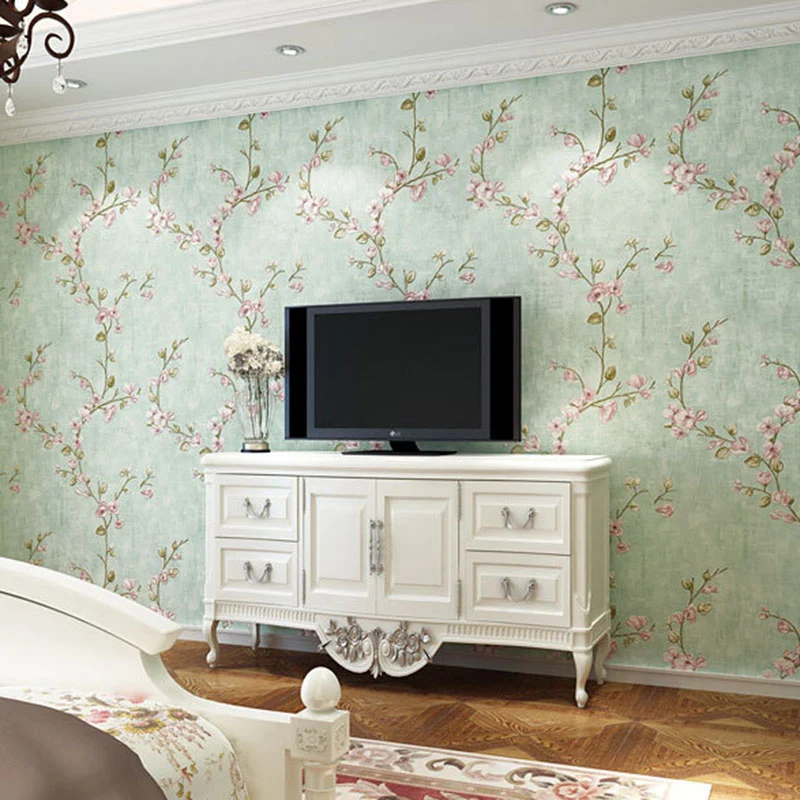 Rouleau de papier peint décoratif 33 pi x 20,5 po, revêtement mural à fleurs entrelacées en 3D pour découpe précise
