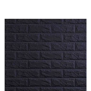 3D Self Adhesive Wall Brick Sticker - Noir jais | Livraison Rapide
