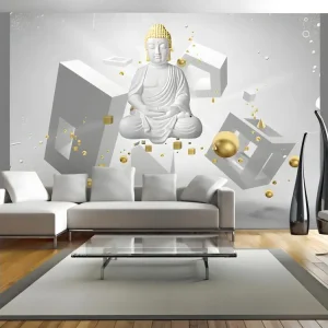 Certifié Écologique Papier peint intissé Orient Geometric meditation : Taille - 200 x 140 cm