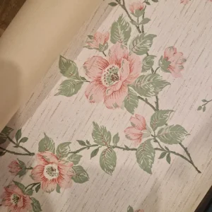 Certifié Écologique Papier peint - Marburg - fleurs Rose (PP09)