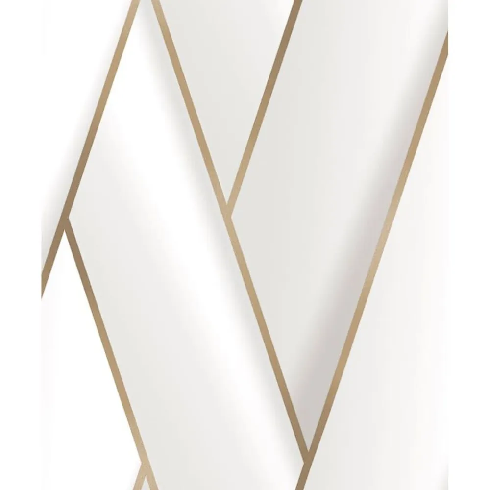 Couteau à enduire DUTCH WALLCOVERINGS Papier peint Geometric Blanc et doré
