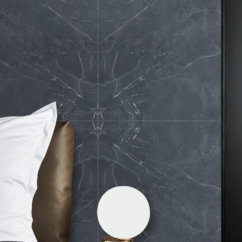 Ensemble de panneaux de papier peint en Faux marbre moderne, décoration murale noire en VINYLE facile à faire pipi pour la...
