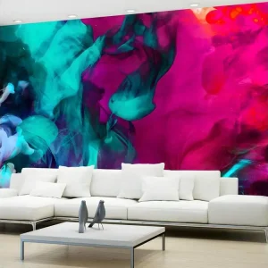 Papier peint intissé Abstractions Color madness : Taille - 200 x 140 cm avec spatule intégrée