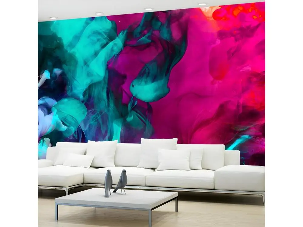 Papier peint intissé Abstractions Color madness : Taille - 200 x 140 cm avec spatule intégrée