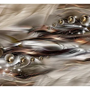 Papier peint intissé panoramique abstractions café shoal 200x140 cm pour découpe précise
