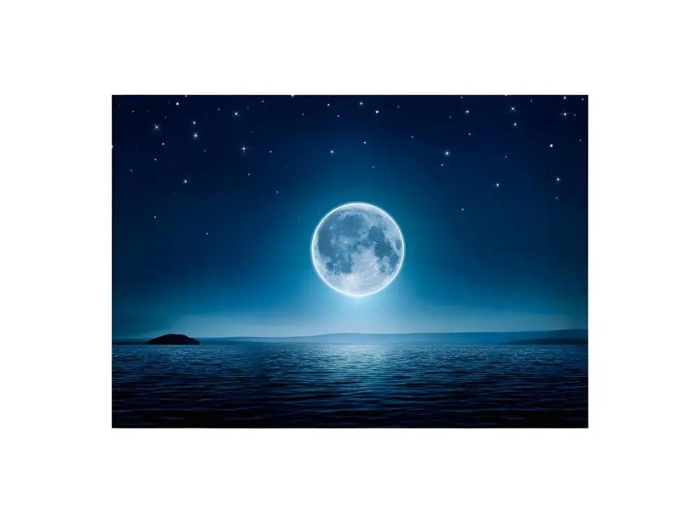 Papier peint intissé Paysages Moonlit night : Taille - 100 x 70 cm Motif Rayures
