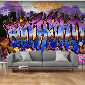 Papier peint intissé Street art Multicolore Mural : Taille - 350 x 245 cm