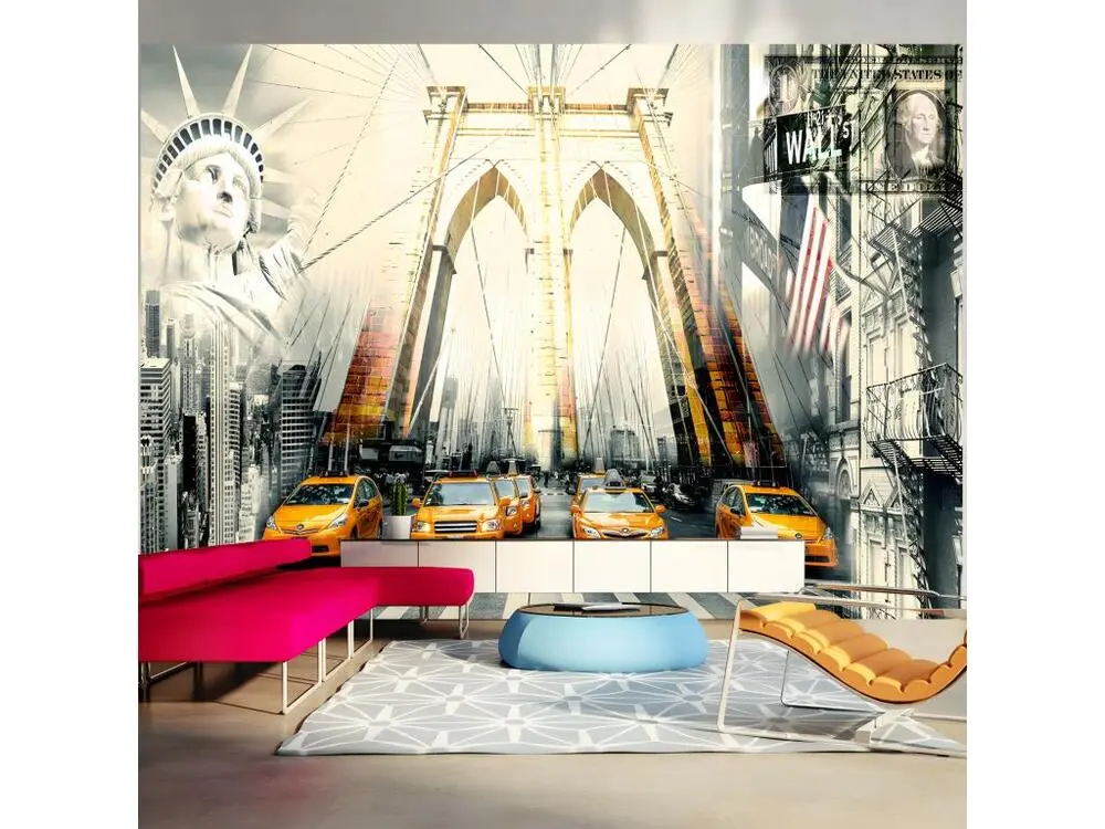 Papier peint intissé Ville et Architecture Urban living : Taille - 100 x 70 cm pour mur intérieur