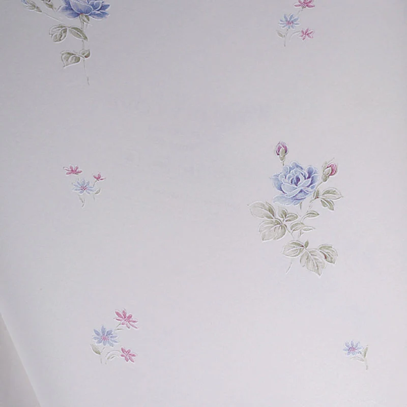 Papier peint à motif de fleurs denses de couleur douce, art mural minimaliste pour chambre d'amis | Livraison Rapide