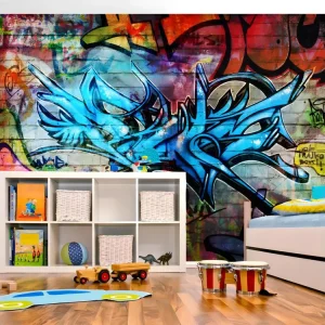 Premium Anti-Humidité Papier peint intissé Street art Art crime 1 : Taille - 200 x 140 cm