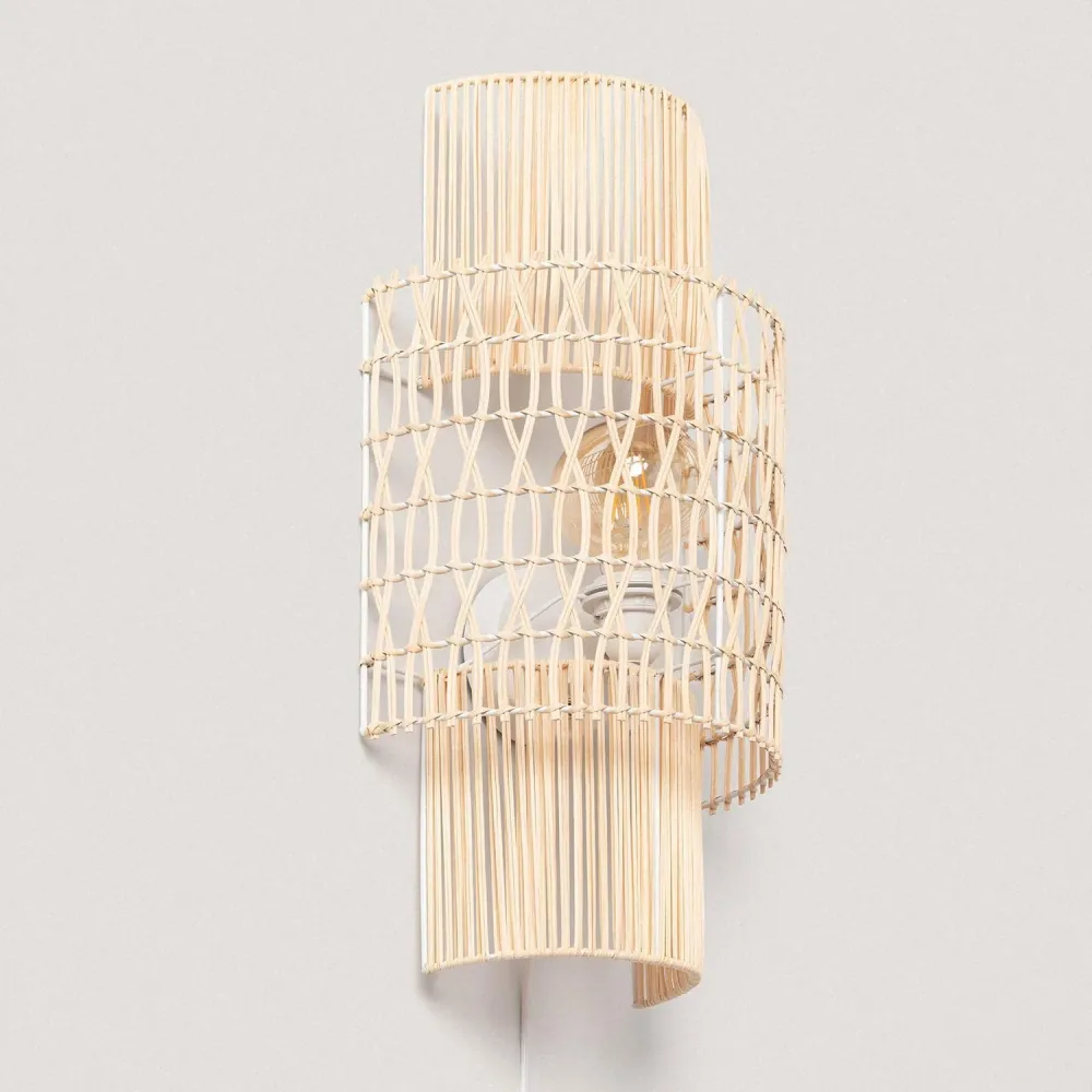 Professionnel Haute Adhérence Applique murale en papier tressé avec éclairage LED Masego L ILUZZIA