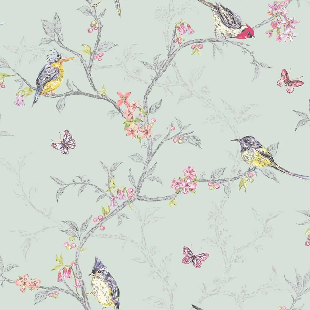 Professionnel Haute Adhérence DUTCH WALLCOVERINGS Papier peint Phoebe Menthe