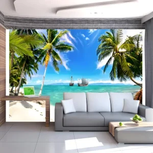 Règle à couper Papier peint intissé Paysages Lost ships : Taille - 250 x 175 cm