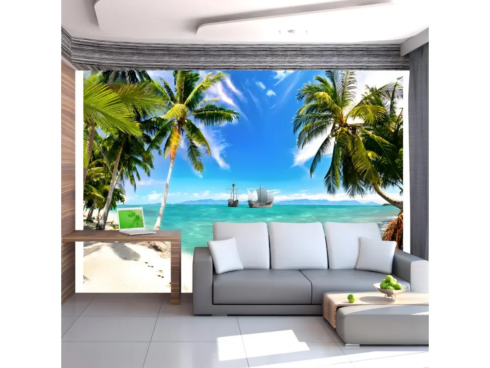 Règle à couper Papier peint intissé Paysages Lost ships : Taille - 250 x 175 cm