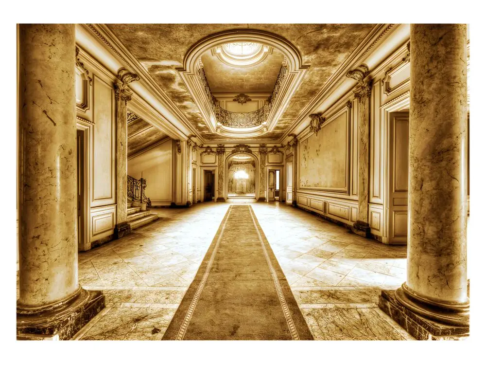 Règle à couper Papier peint intissé Ville et Architecture Mystère de marbre : Taille - 200 x 140 cm