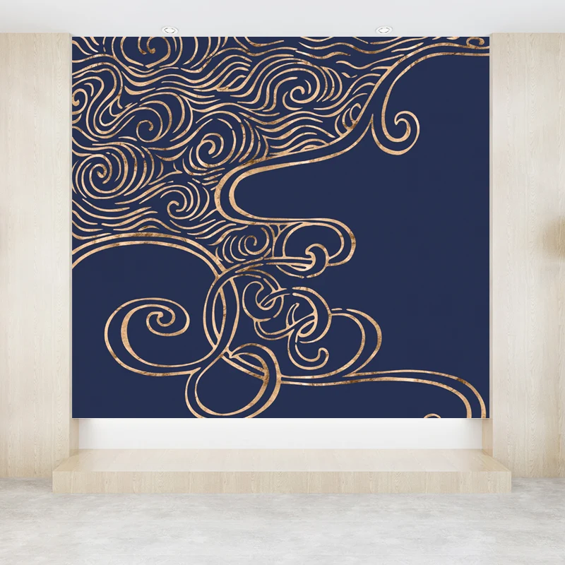 Flying Moire Print Mural Decal Guest Room Sky Scenery Revêtement mural, fait sur commande