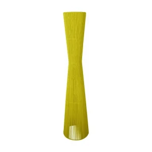 Lampadaire colonne métal jaune 145 cm.