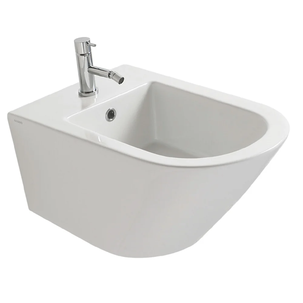 Sanitaires suspendus sans bride Céramique Globo Forty3 57 WC + BIDET + SIÈGE MOELLEUX CLOSE