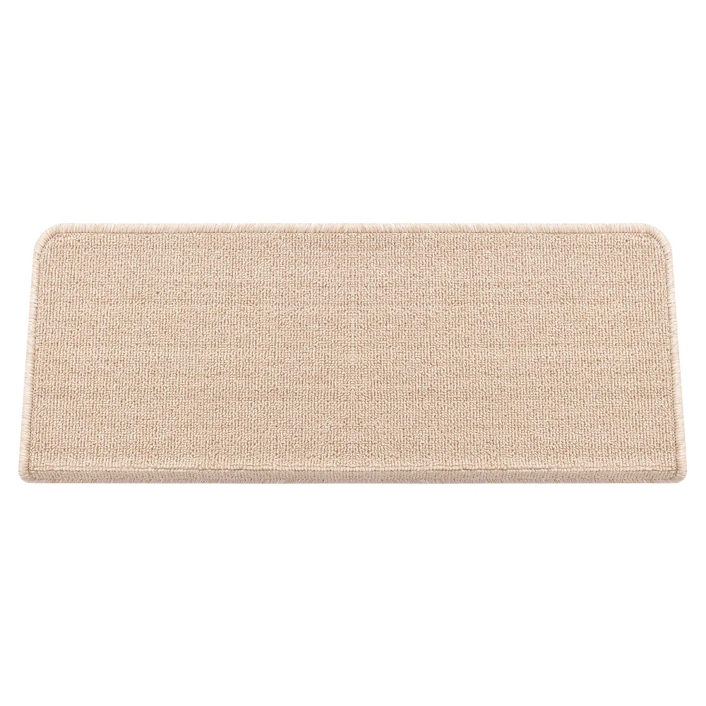 Lot de 15 marchettes d'escalier rectangulaires antidérpantes 65 x 24 cm avec bord chamois 03_0007607