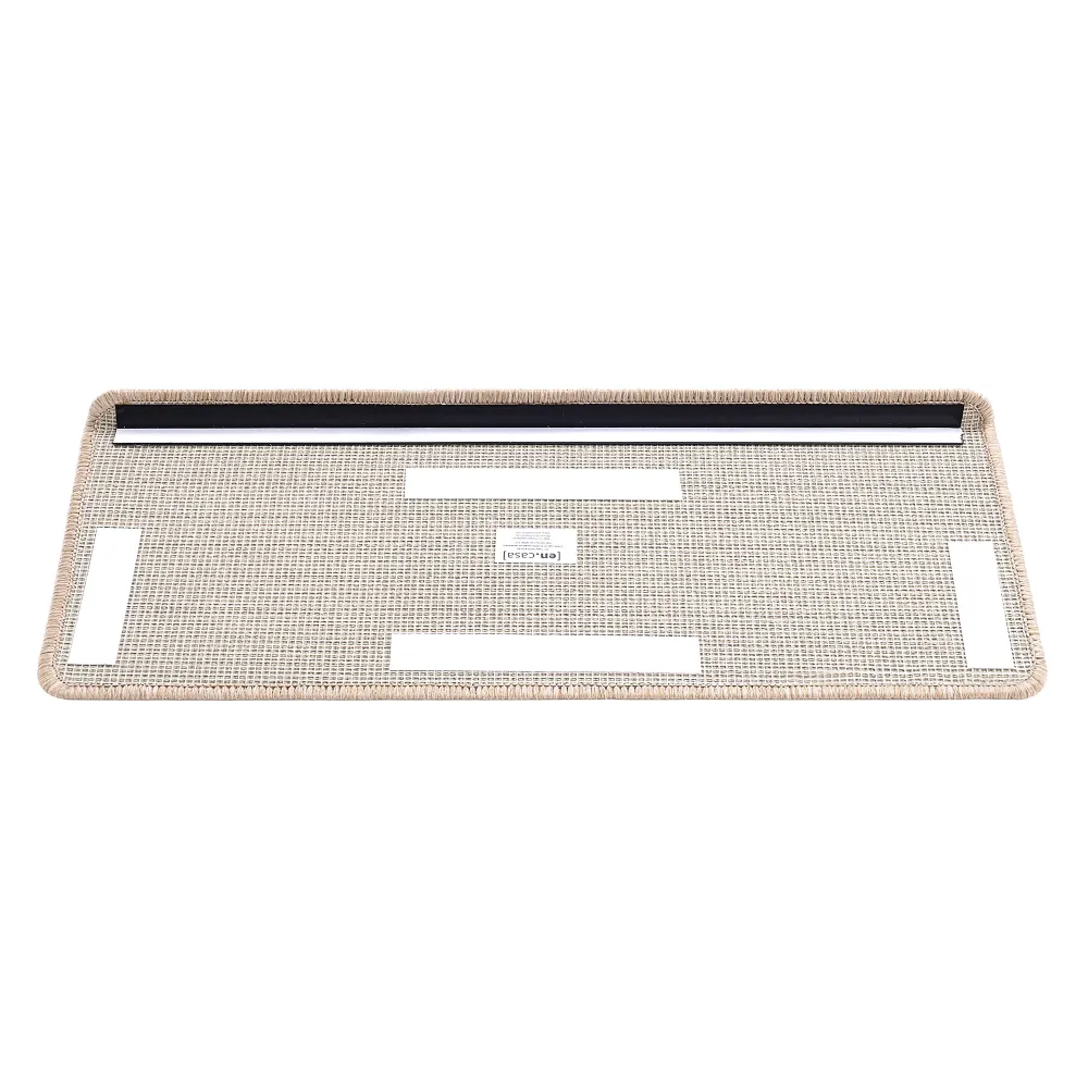 Lot de 15 marchettes d'escalier rectangulaires antidérpantes 65 x 24 cm avec bord chamois 03_0007607
