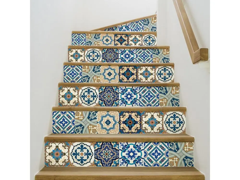 Stickers adhésifs escalier carrelages contremarche - ONOFRIO - 40x140cm