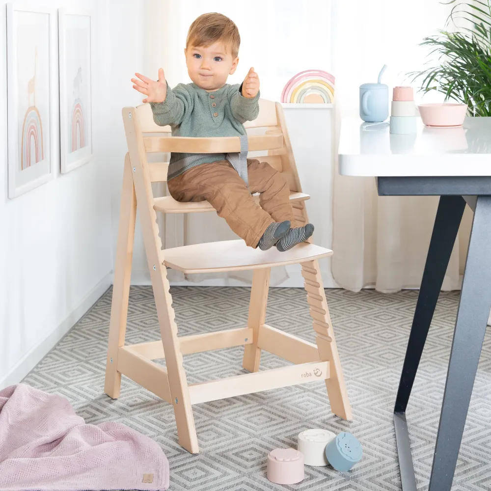 Treppenhochstuhl 'Sit Up III' - Mitwachsend bis zum Jugendstuhl - Holz natur avec certification NF