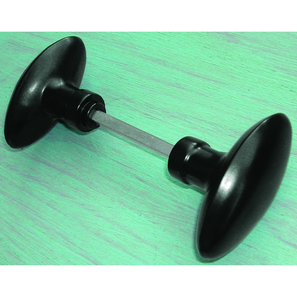 Bouton deux fois pour porte, portail et grille OVOIDENOIR - Section du carré : 7 mm - Longueur du carré : 90 mm - Portée :...