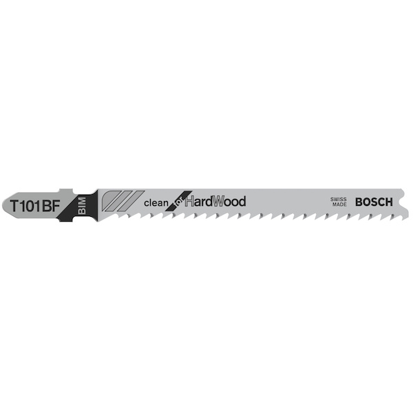 Lame de scie sauteuse CLEAN HARD WOOD T101BF 2608634234 - BOSCH avec Durée de Vie Prolongée