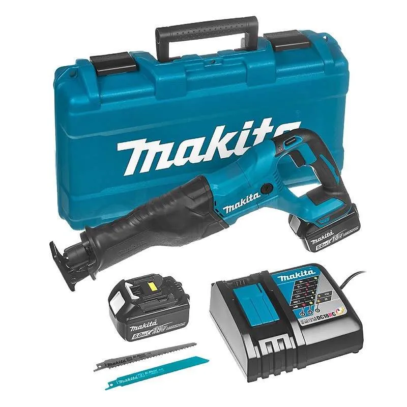 Lame de Scie Scie Sabre MAKITA DJR186RTE 18 V Li-ion (2x5Ah) + Coffret