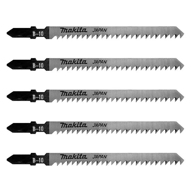 Lot de 5 lames MAKITA -85628 pour scie sauteuse (bois, contre-plaqué et VINYLE (3 à 65mm)