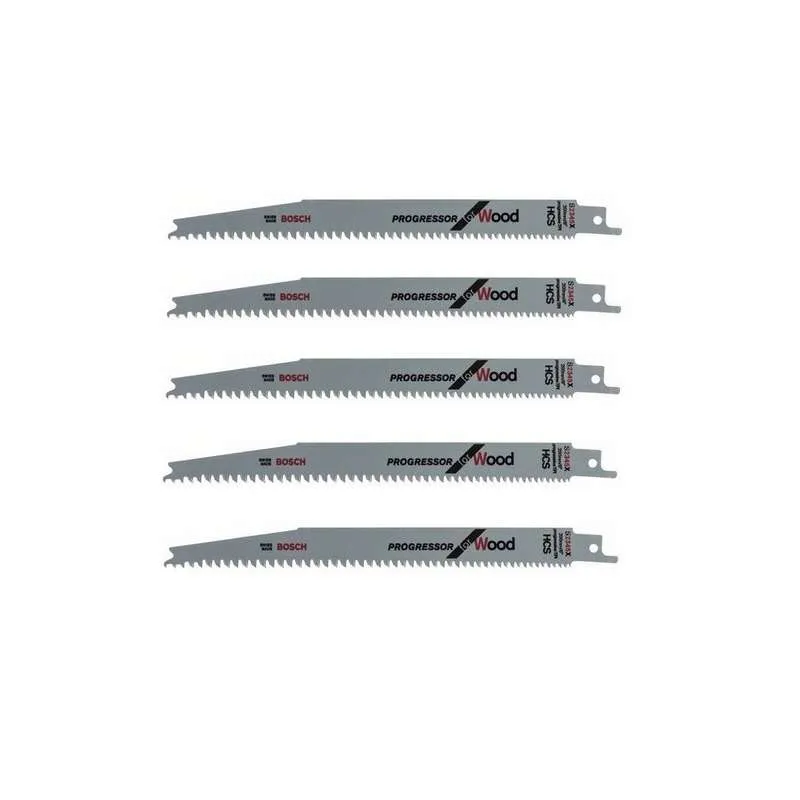Lot de 5 lames de scie sabre S 2345 X BOSCH 2608654404 pour bois en Carbure de Tungstène