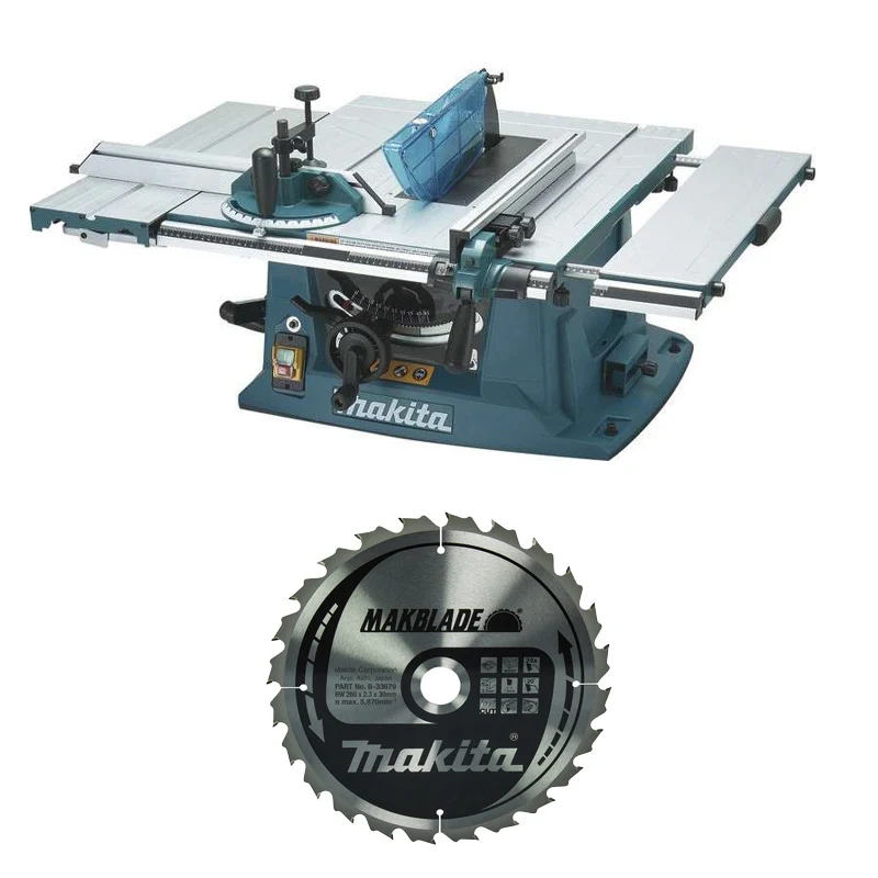 Pack scie sur table MLT100N MAKITA + lame bois carbure B-33679 - Compatibilité Universelle