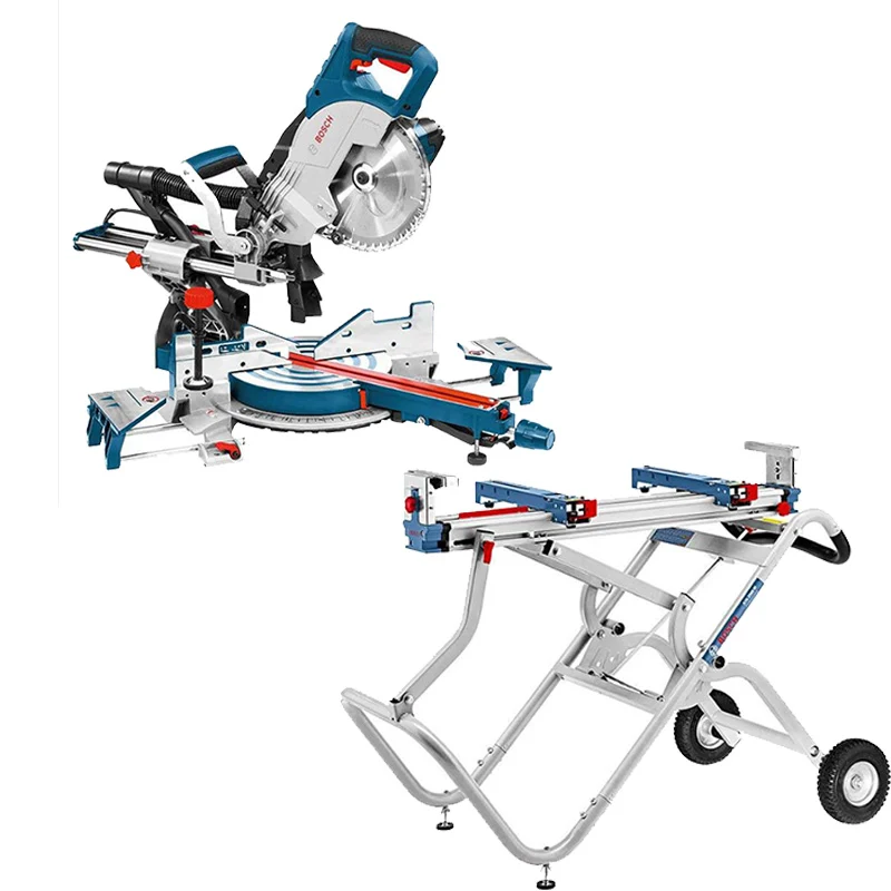 Scie à onglets radiale Ø216 BOSCH 0601B19100 - GCM 8 SJL Expert - 1600W + Piètement BOSCH GTA 2500 W