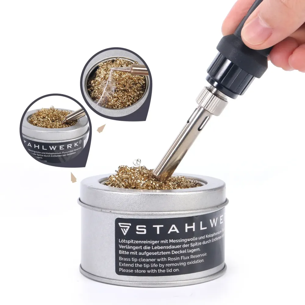 Nettoyer de piston à souder en acier 20 g pour un nettoyage efficace du fer à souder