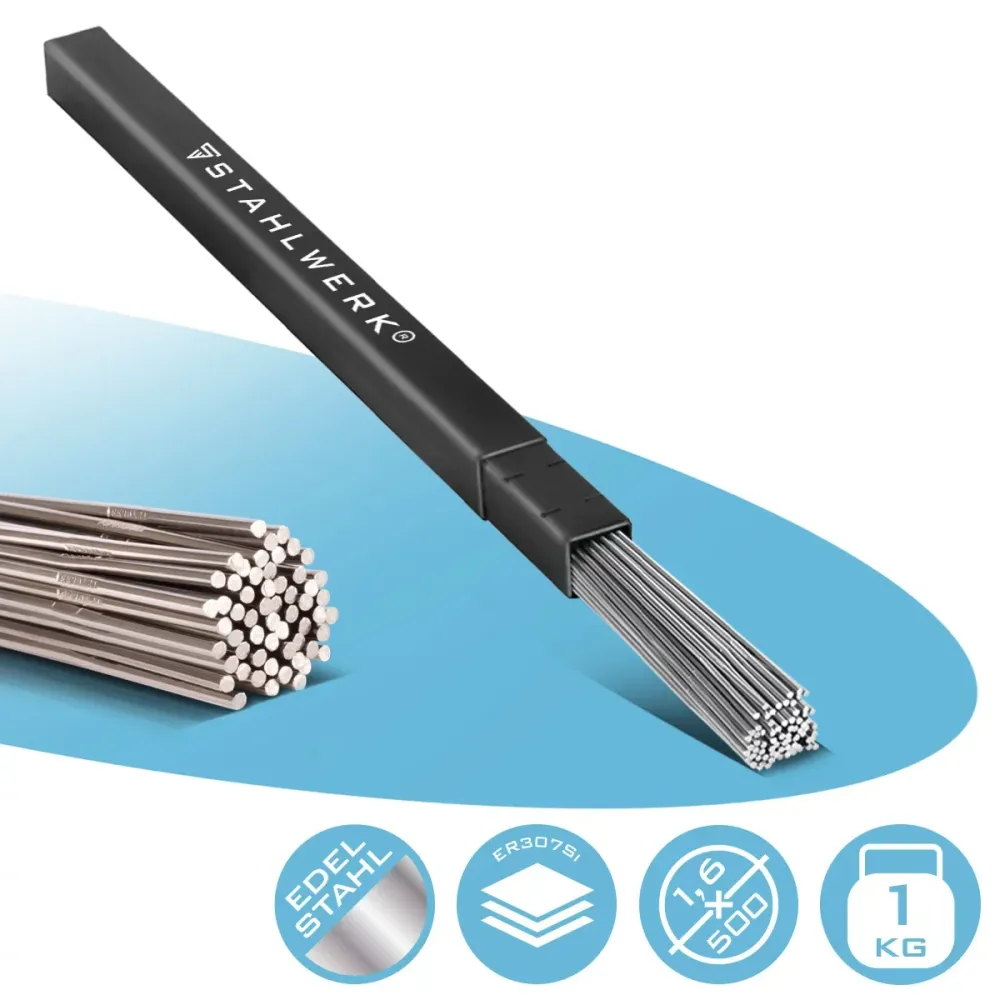 Standworks de soudage Steelworks ER307SI en acier inoxydable mis à jour / Ø 1,6 x 500 mm / 1 kg d'additifs de soudage de p...
