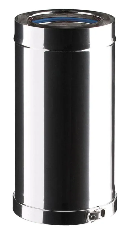 Elément droit Poujoulat 100 cm 110 Multi+ int. Réf. 17110305/9999 Diamètre 125 mm