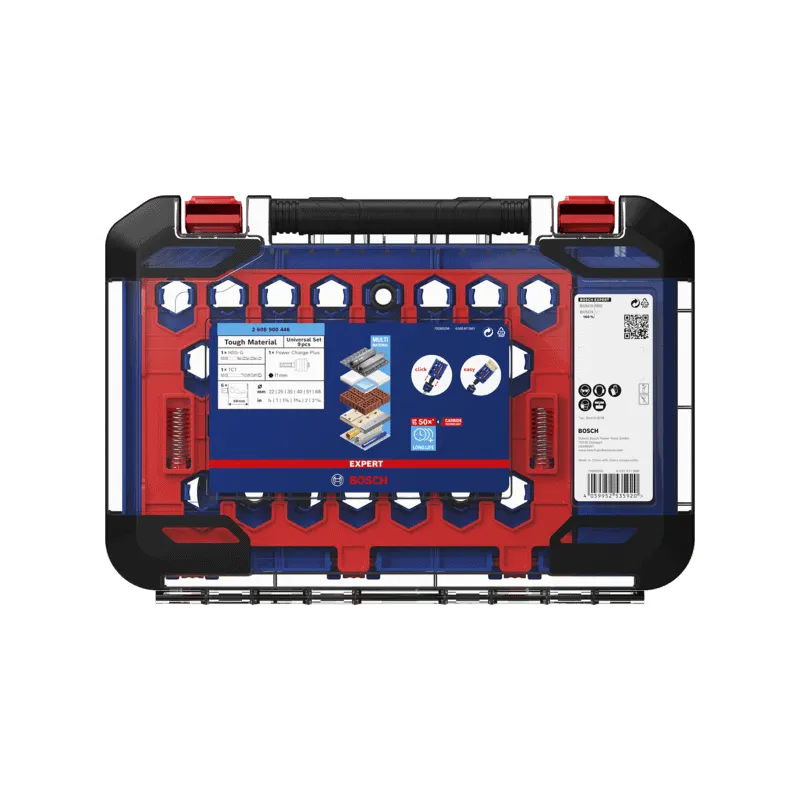 Coffret trépan carbure Power Change EXPERT TOUGH MATERIAL - 9 pièces - BOSCH 2608900446