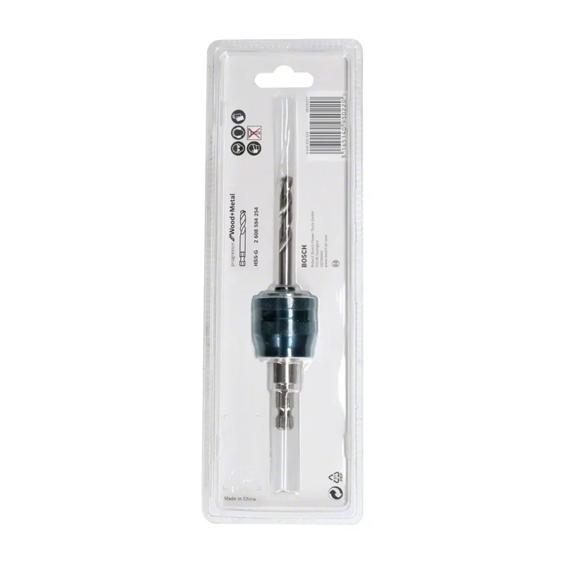 Kit adaptateur BOSCH Power-Change Plus 6 pans + foret HSS-G - 85 mm - 2608594253