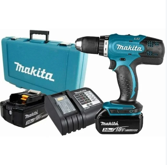 Perceuse visseuse MAKITA 18V 3.0Ah + 2 Batteries, chargeur, en coffret - DDF453SFE