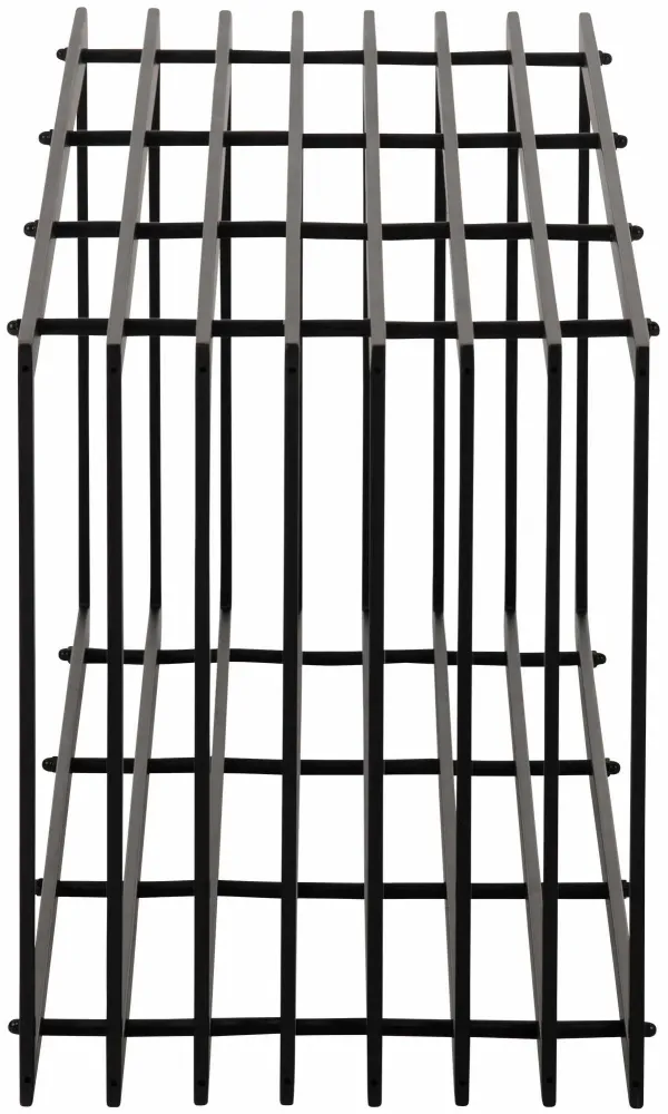 Range-bûches étagère support bois de cheminée 150x50 cm en métal noir-mat 10_0003537