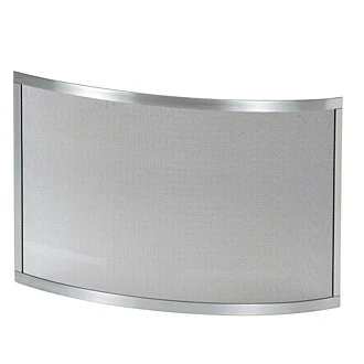 Gebogen Vonkenscherm inox / Pare-feu Acier Brosse Galbé Reignoux Creations PF 987 en Acier Inoxydable 304