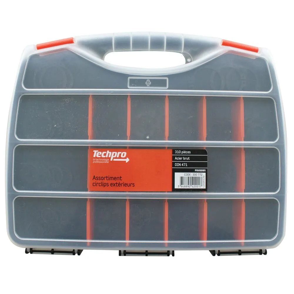 Coffret circlips extérieurs Acier brut