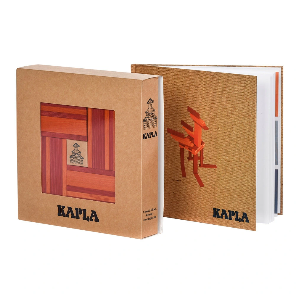 Coffret 40 planchettes rouges et orange avec distribue d'art