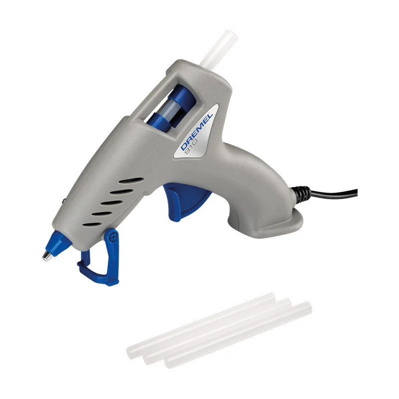 Pistolet à colle chaude DREMEL F0130910JA , température de chauffe à 165°C fourni avec 3 bâtons de colle 7mm Compatible av...
